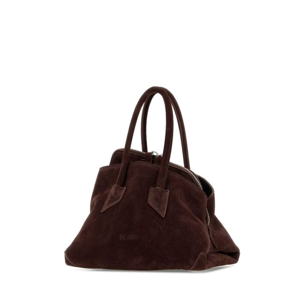 The Attico Women Chocolate Suede Mini La Passeggiata Handbag - Picture 2 of 2